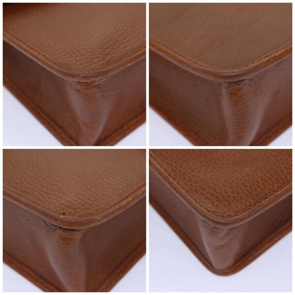 Burberrys Clutch Bag Leather Brown Auth bs15802 - Picture 13 of 15